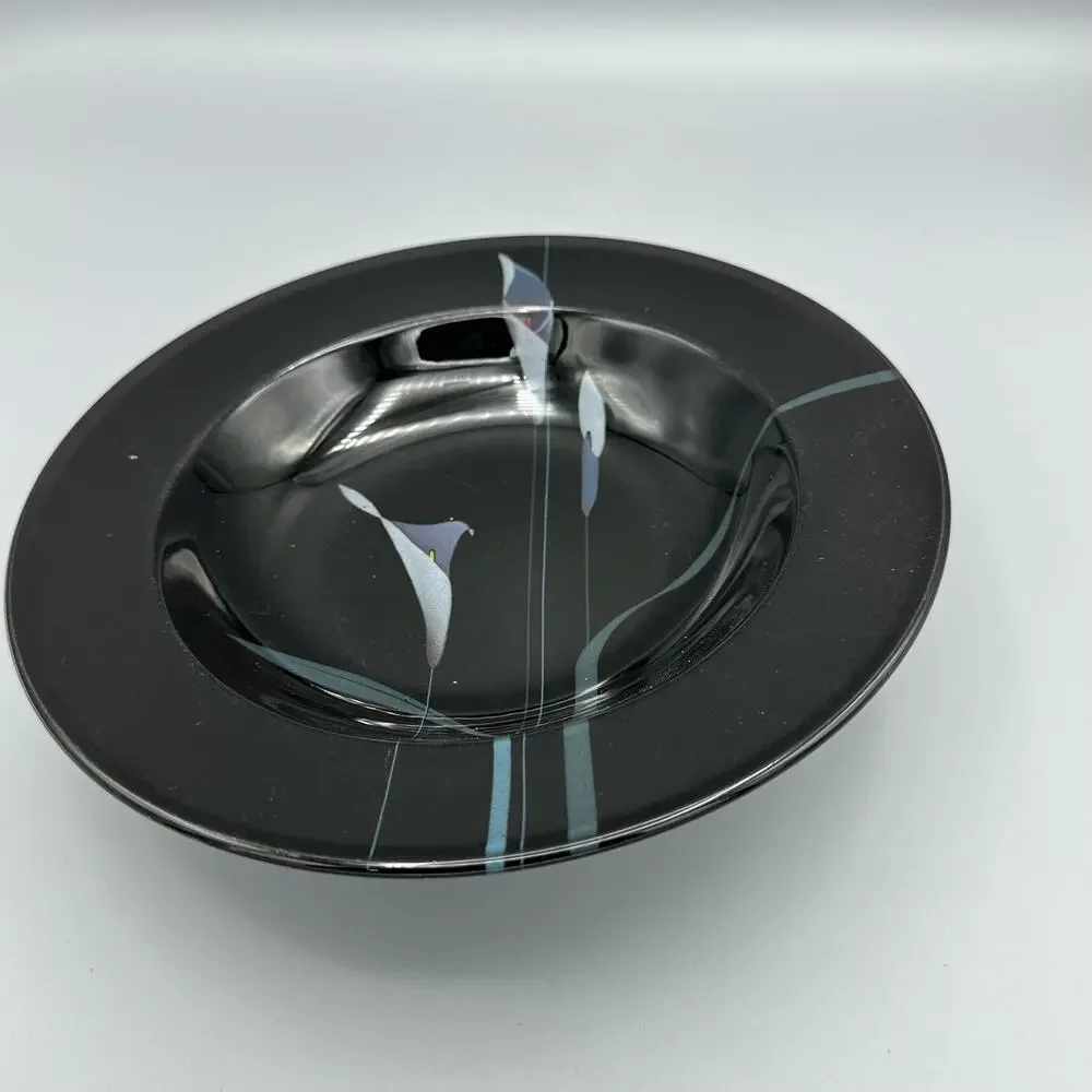 Mikasa Opus Black, Galleria, rimmed soup cereal bowls, 1985-2002 Set of 3 - Picture 8 of 10
